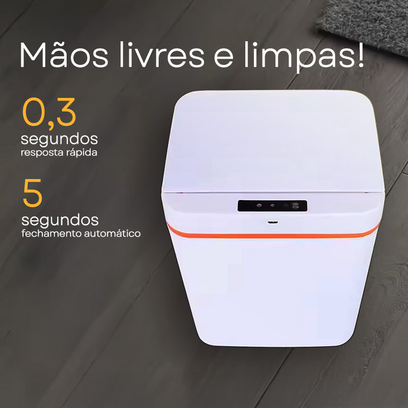 Lixeira Automática Sensor 15L - Cinza