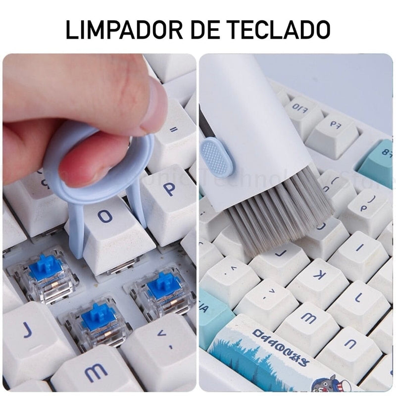 Escova de Limpeza para Teclado e Celular CleanPro 7 em 1 | Off Express Brasil